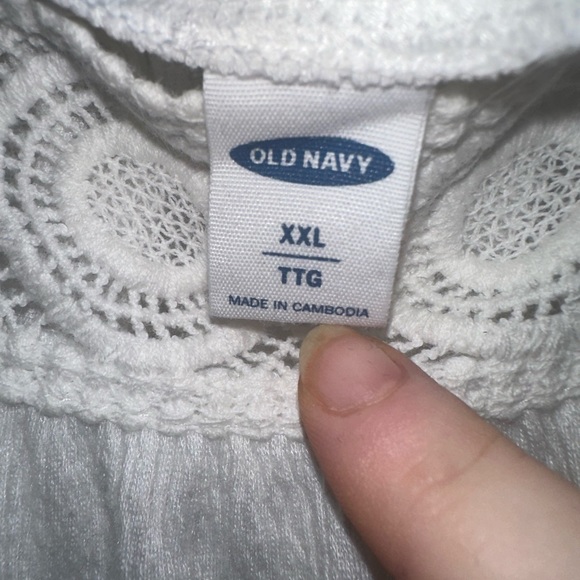 White square neck top - Picture 4 of 4